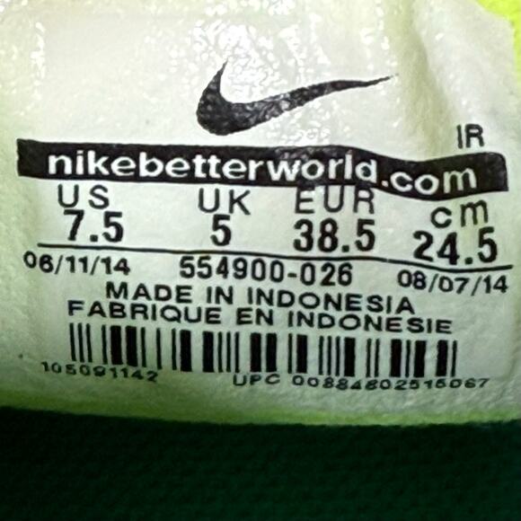 Nike Revolution 554900-026 Gray Neon Green Pink Running Shoes Women’s 7.5 - Picture 7 of 9